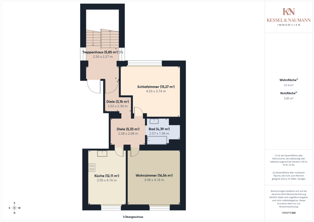 Grundriss Leerstand 1. Obergeschoss