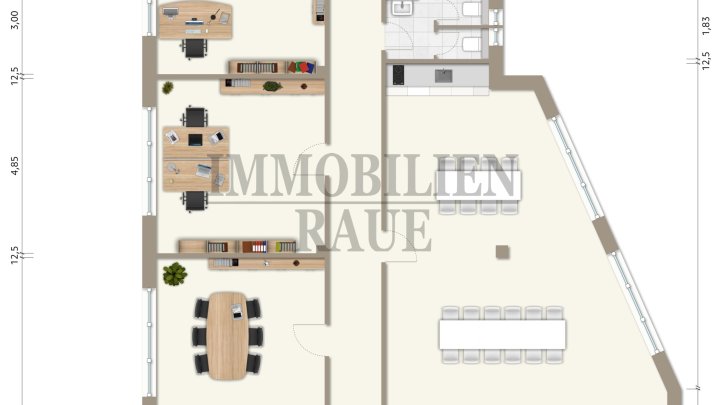 MODERNE BÜRO/GEWERBEFLÄCHEN (225m² Nfl. oder 450m² Nfl.) IN GUTER LAGE VON FRIEDRICSHTAHL