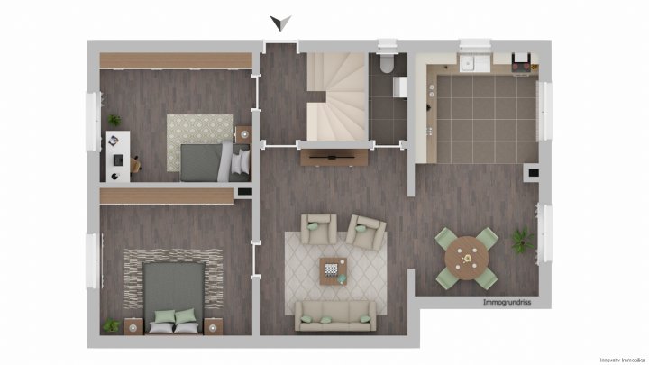 Zentrales Einfamilienhaus für große Familien oder zwei Wohnungen mit großem Garten