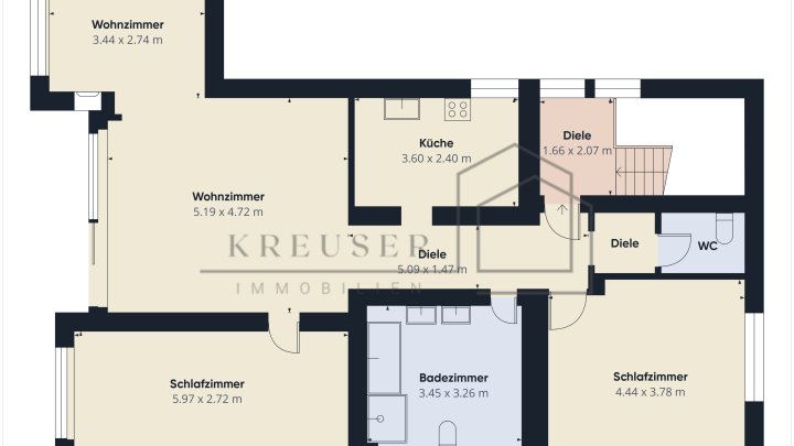 Lichtdurchflutete Eigentumswohnung in ruhiger Lage von Überherrn