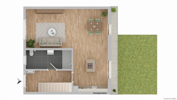 Kleines teilsaniertes Einfamilienhaus in Wohnungsgröße mit kleinem Garten für Handwerker