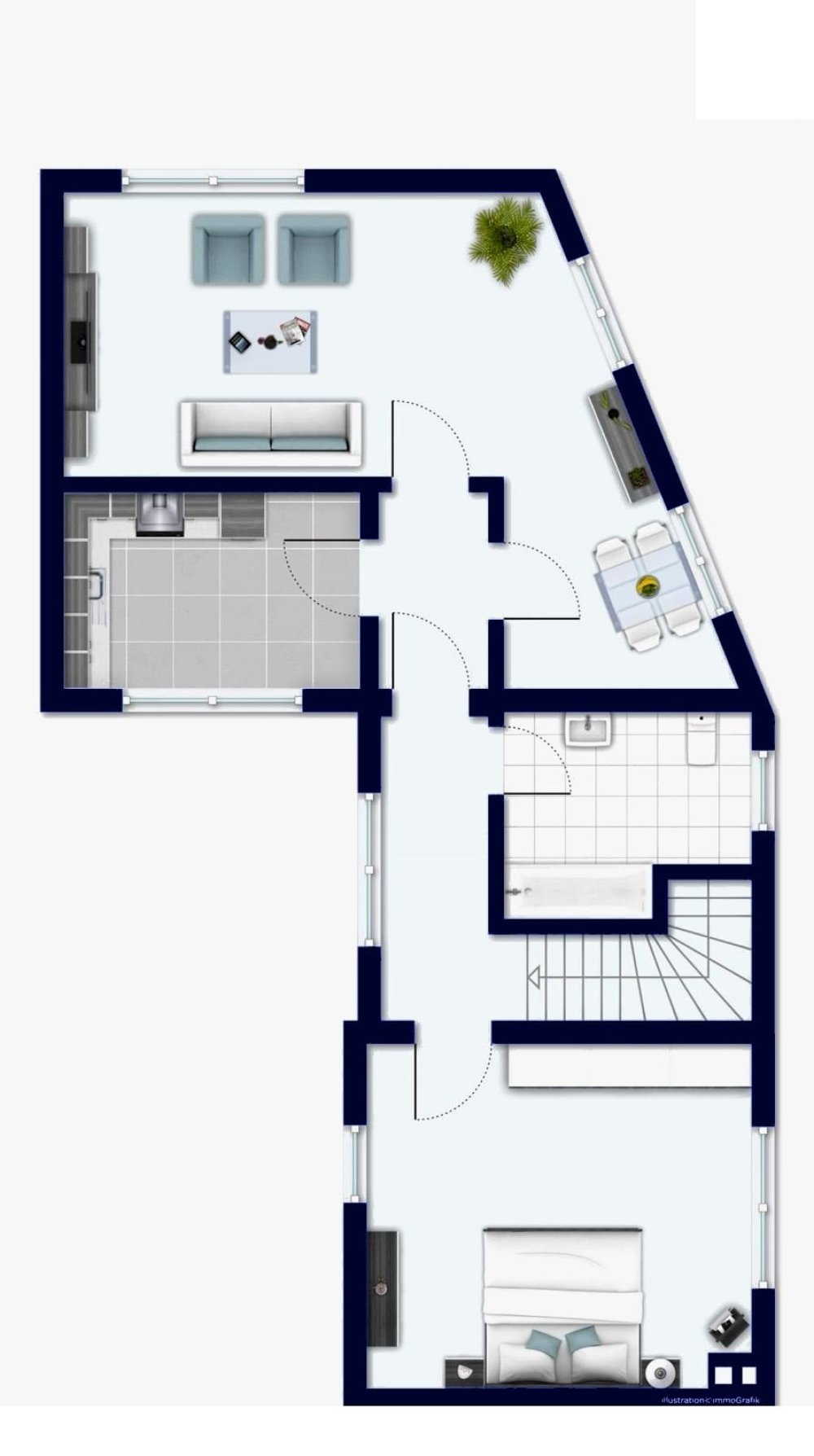 Grundriss Neubau (Obergeschoss)