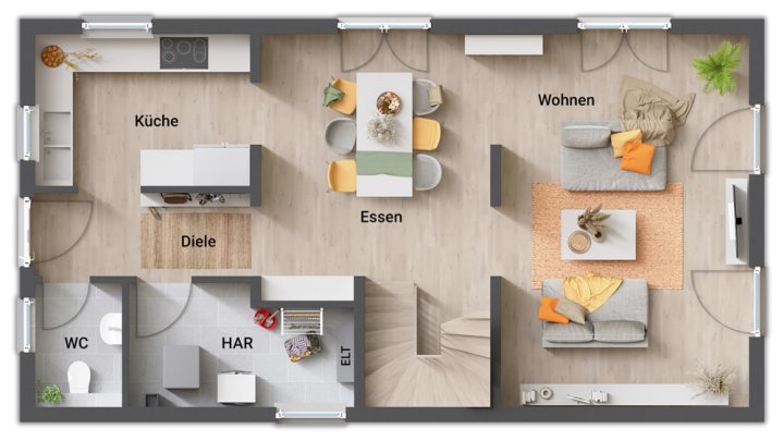 KASTEL-STAADT: NEUBAUPROJEKT MIT 586 M² EBENEM GRUNDSTÜCK