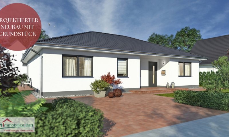NEUBAUPROJEKT: BUNGALOW AUF 586 M² GROßEM, EBENEM GRUNDSTÜCK
