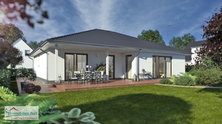 NEUBAUPROJEKT: BUNGALOW AUF 586 M² GROßEM, EBENEM GRUNDSTÜCK