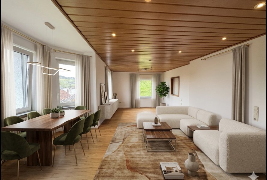 Wohnzimmer digital eingerichtet