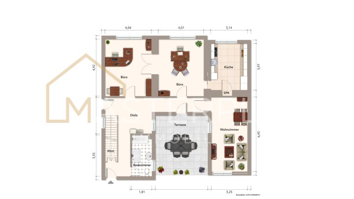 Vielseitig nutzbares Reihenendhaus mit großzügigem Platzangebot