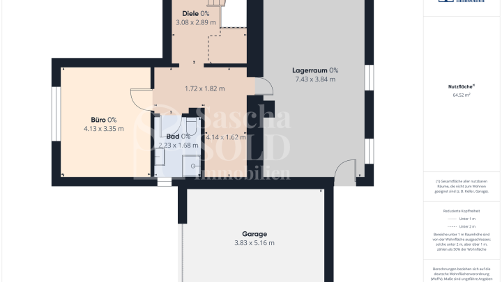 Büroräume mit Lagerfläche, Stellplatz und Garage in St. Ingbert-Mitte (Roter Flur)