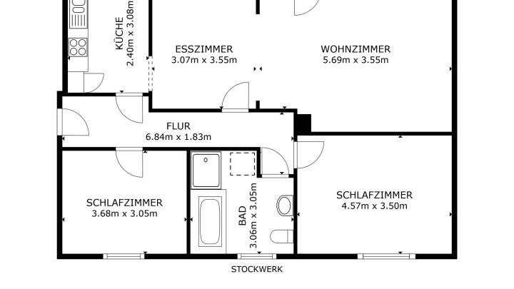 Teilsanierte Kapitalanlage zwei für eins im Herzen von Klarenthal